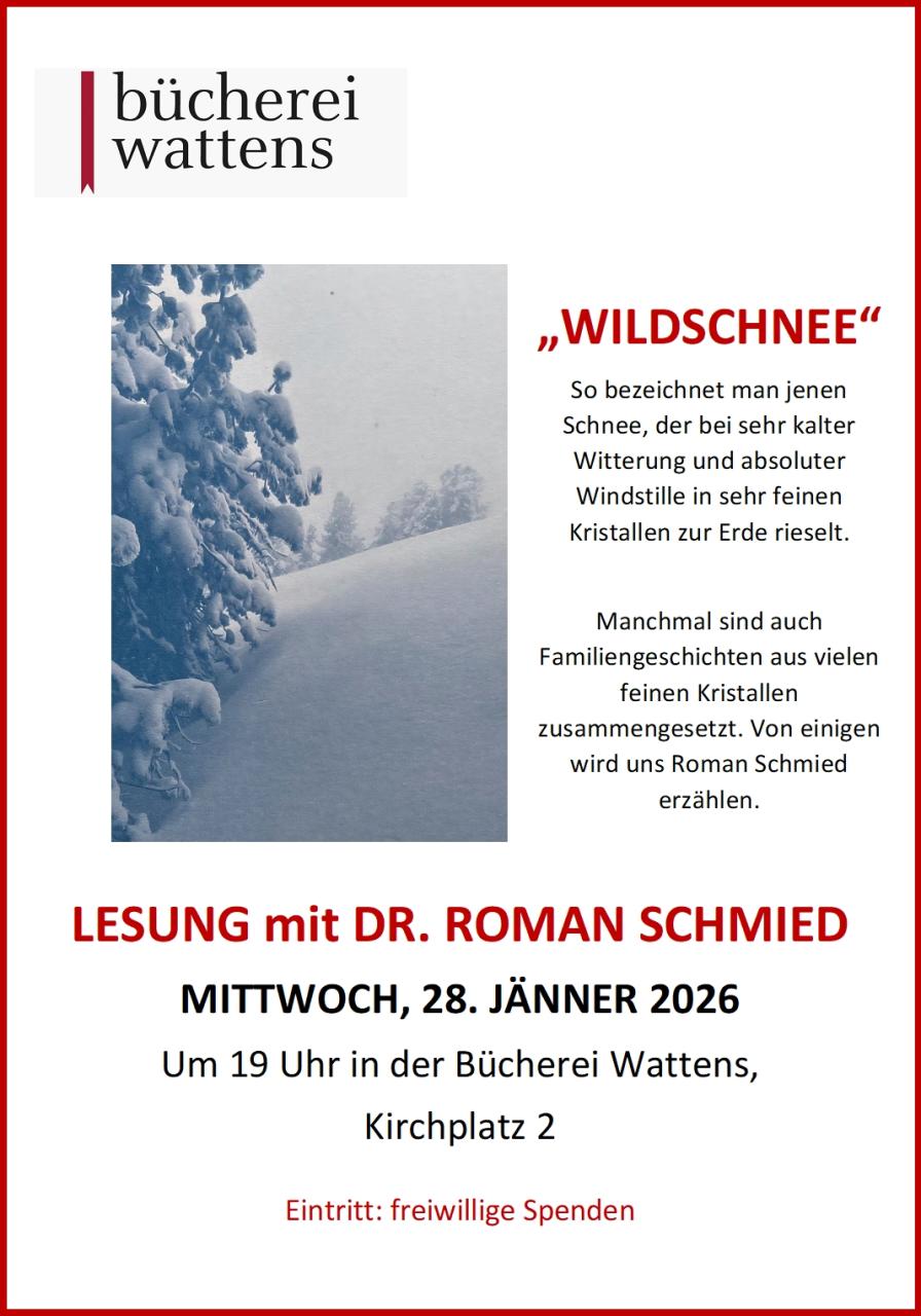 Lesung Dr. Roman Schmied 