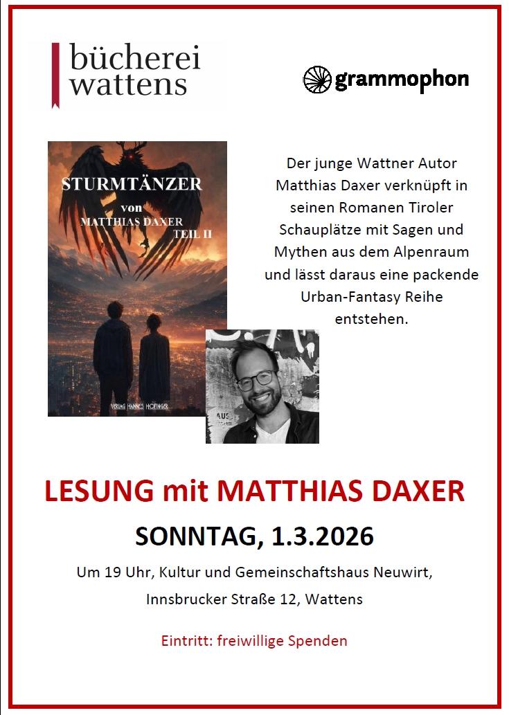 Lesung Matthias Daxer