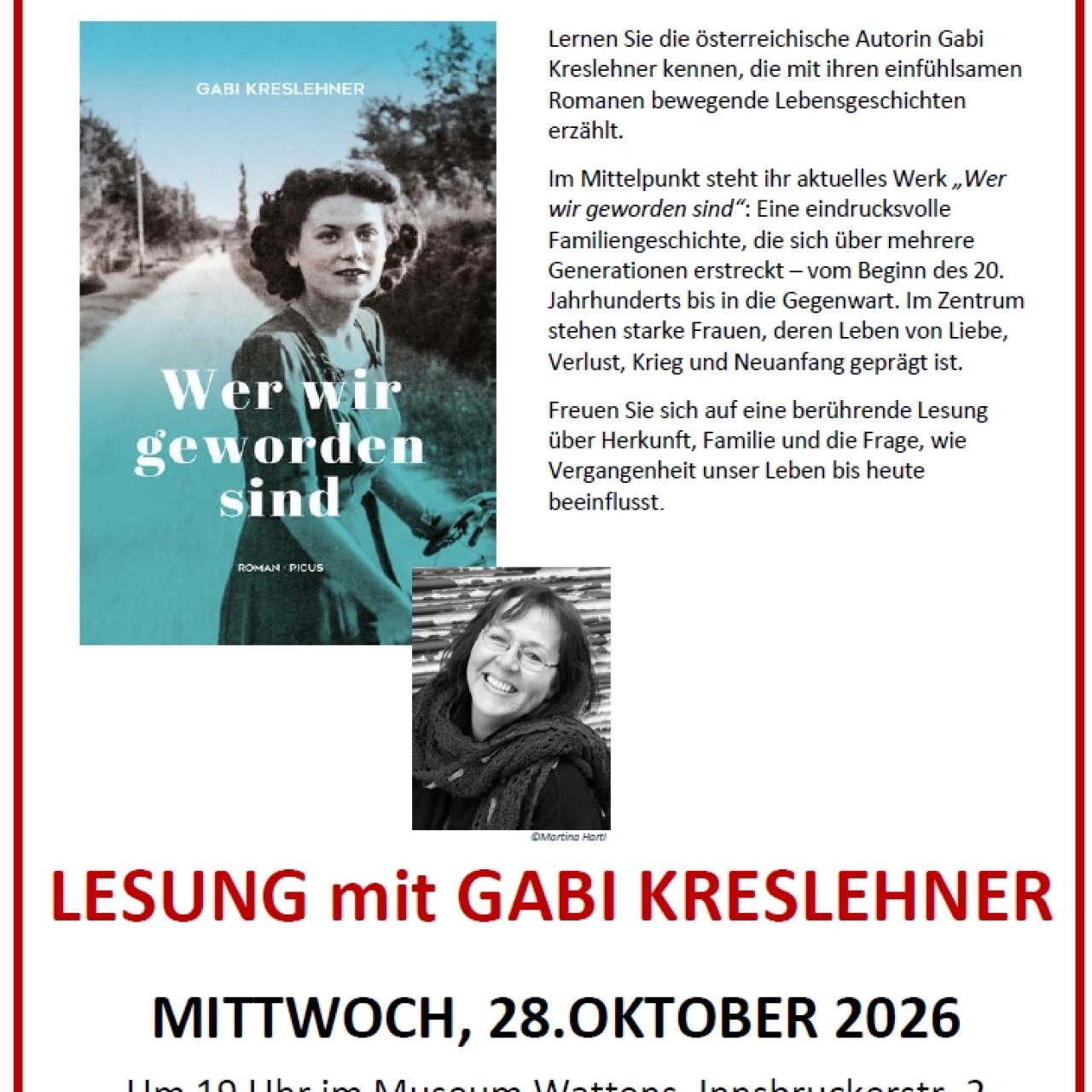 Lesung Gabi Kreslehner
