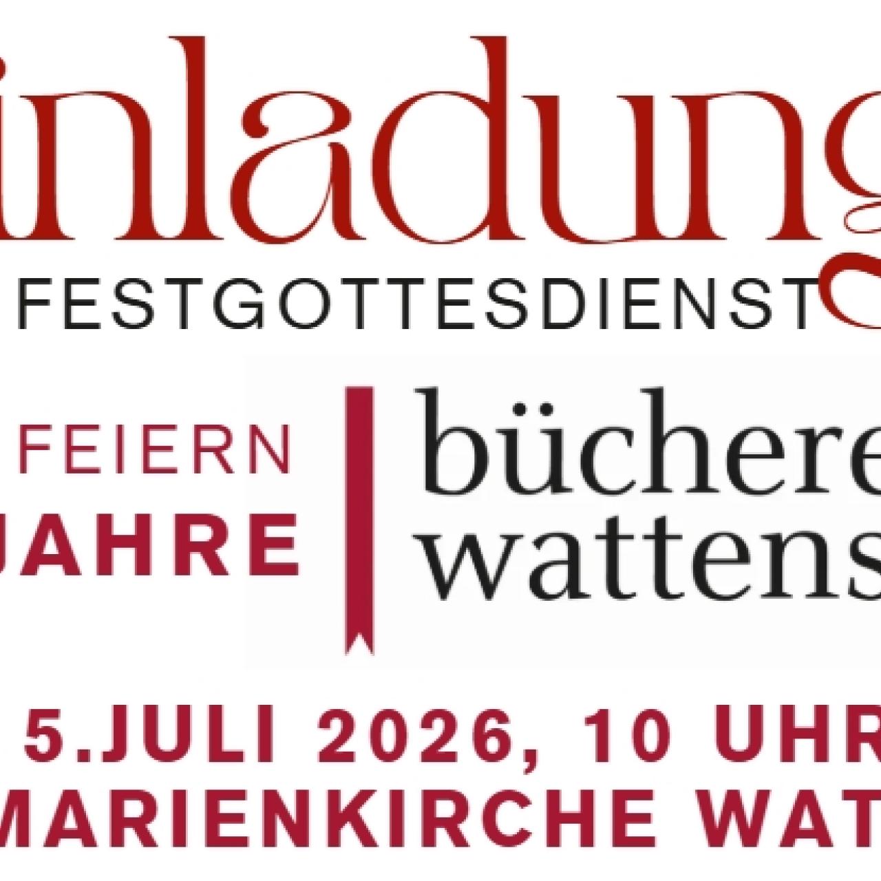 Einladung zum Festgottesdienst